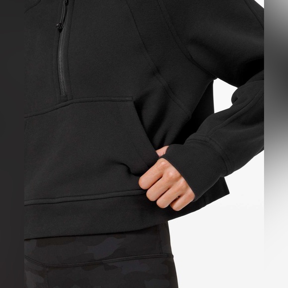 Lululemon Scuba Oversized 1/2 Zip Hoodie Black Size XS/S - Picture 2 of 8